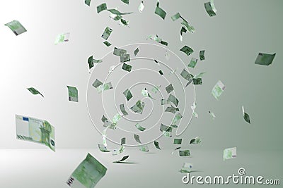 Money rain. Flying Money Stock Photo